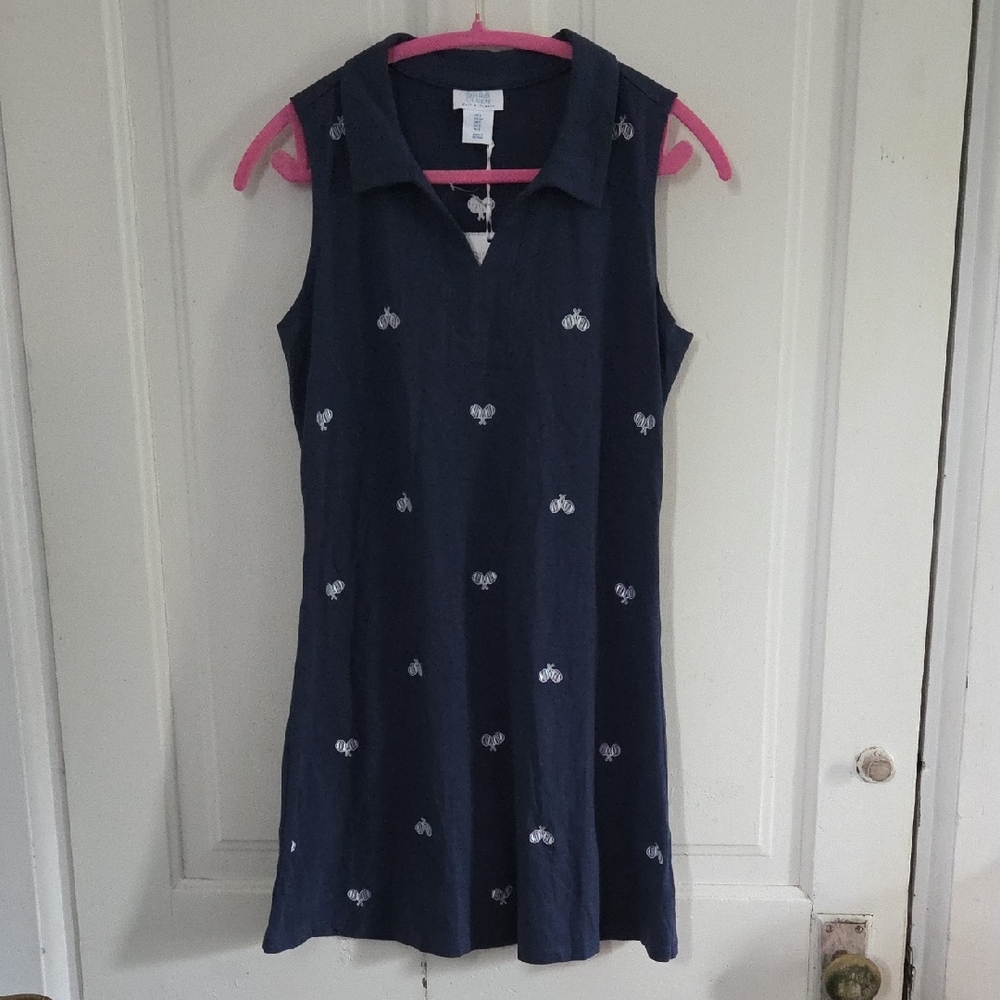 Sigrid Olsen Navy Pickleball Golf Tennis Dress